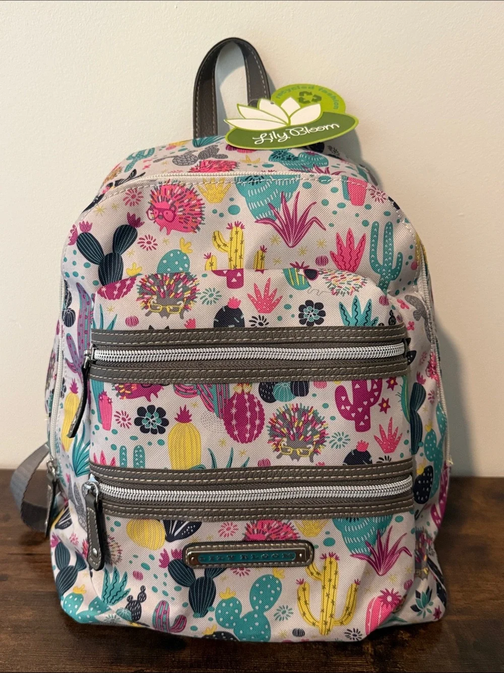 Lily Bloom Cactus Critter Print Colorful Hedgehog Mini Backpack New NWT